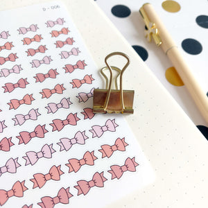 Bow Doodle Icon Planner Stickers | Mistrunner Designs