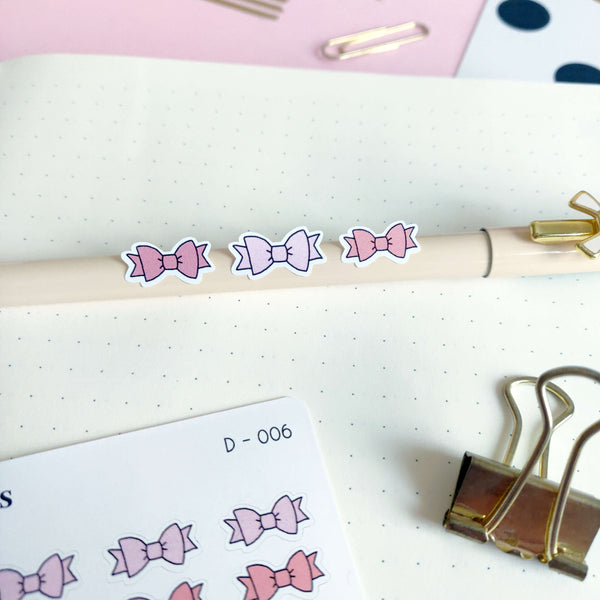 Bow Doodle Icon Planner Stickers | Mistrunner Designs