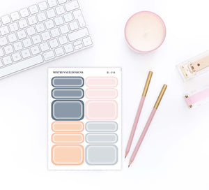 Self Care Half and Quarter Box Functional Planner Stickers by Mistrunner Designs