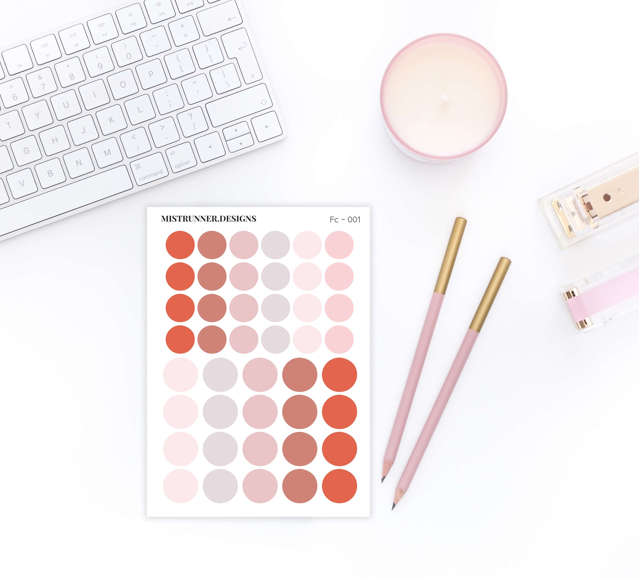 Functional Pastel Color Circle Planner Stickers | Mistrunner Designs