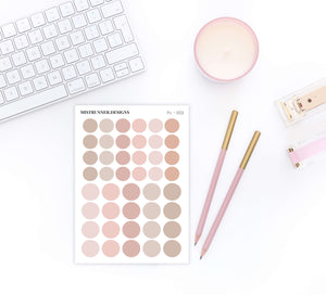 Functional Pastel Color Circle Planner Stickers | Mistrunner Designs
