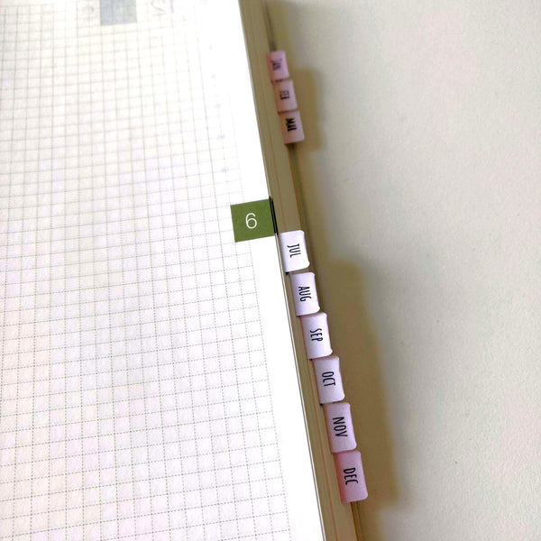 Hobonichi Small Tabs Divider Planner Stickers | Mistrunner Designs