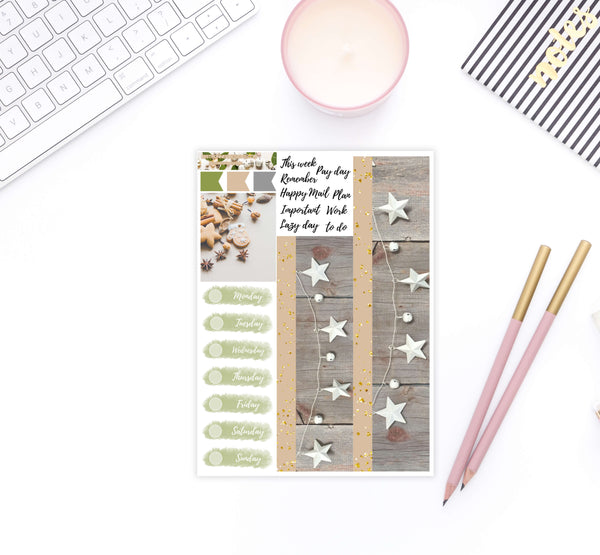 Warm and Cozy Photo Weekly Planner Sticker Kit | Mistrunner Designs