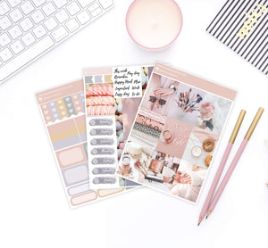 Simple and Light Photo Weekly Planner Sticker kit | Mistrunner Designs